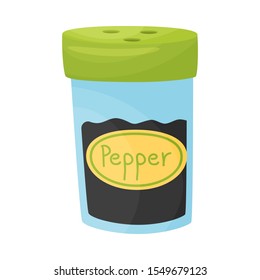 Transparent pepper shaker. Vector illustration on a white background.