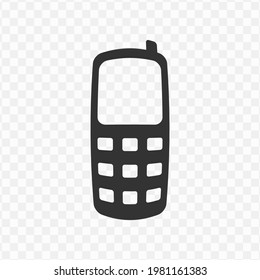 Transparent Phone Icon Png, Vector Illustration Of Phone In Dark Color And Transparent Background(png).