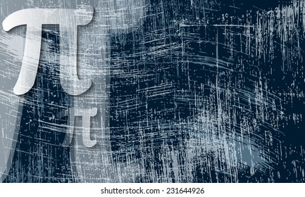 transparent pi symbol and scratched background
