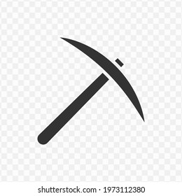 Transparent pick axe icon png, vector illustration of an pick axe icon in dark color and transparent background(png).