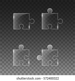 Transparent piece the puzzle