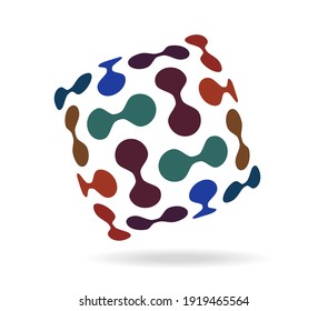 Transparent pillow made of connected pairs of colorful dots. Diagonally
 - Powered by Shutterstock - Get 15% off with code: PIKWIZARD15