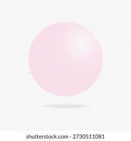 transparent pink ball. Stock Vector illustration