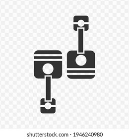 Transparent piston icon png, vector illustration of an piston icon in dark color and transparent background(png)