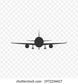 Transparent plane icon png, vector illustration of an plane in dark color and transparent background(png).