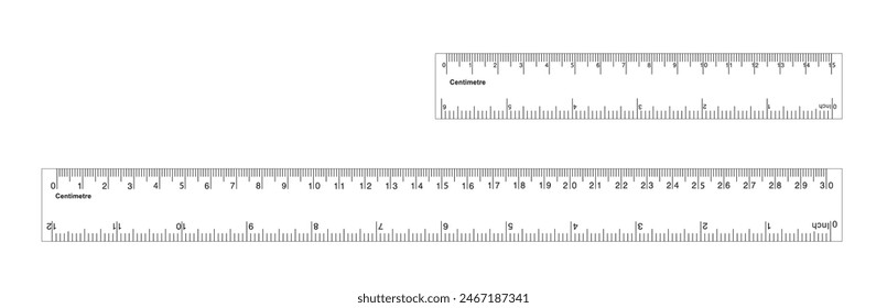 Transparent Plastic 30 and 15 cm Scale ruler illustration artwork