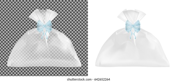 Transparent Plastic Bag Packaging Bread Coffee Stock Vector Royalty Free