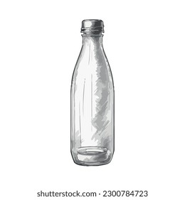 Transparent plastic bottle holds refreshing purified drinking water isolated