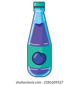 Transparent plastic bottle icon isolated