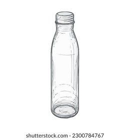 Frasco de plástico transparente sobre blanco