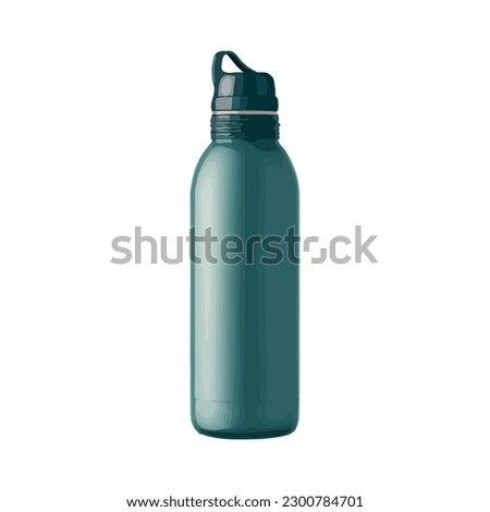 Transparent plastic bottle with refreshing water over white