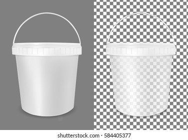 Plastic bucket icon cartoon vector. Pail container 15120621 Vector