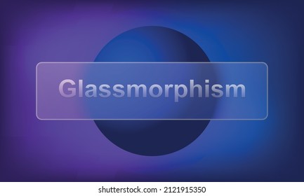 Transparent plastic frame in glassmorphism style futuristic colorful vector illustration.