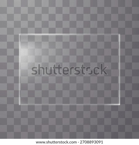 Transparent plastic or glass file sheet mockup with soft reflection for overlay or document design