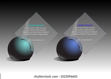 Transparent plates design with colored balls for diffrenet information