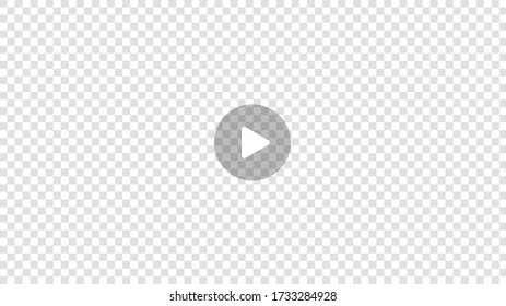 Transparent Play Button Isolated On Transparent Background.