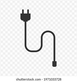 Transparent plug icon png, vector illustration of an plug icon in dark color and transparent background(png)