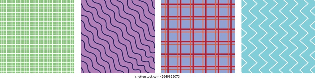 Transparent PNG available
Hand drawn geometric seamless regular patterns set, collection. Doodle, uneven artistic lines, straight and diagonal pinstripes, stripes, bars, streaks, waves. Check, plaid, 