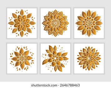Transparent PNG available mandala decorative round ornament floral origami style