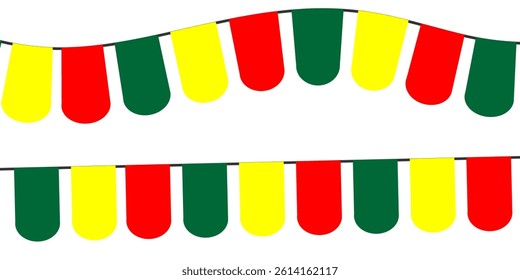 Transparent PNG available
Party bunting flags. Colorful perspective flags party isolated on white background. Birthday, Christmas, anniversary, and festival fair concept. Vector illustration. eps10 99