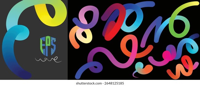 Transparent PNG available
Vibrant Summer Abstract Poster Background Set with Wavy Lines.EpS10
