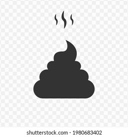 Icono de poop transparente png, ilustración vectorial de poop en color oscuro y fondo transparente(png).