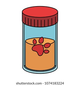 transparent pot with powder