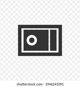 Transparent power icon png, vector illustration of an power icon in dark color and transparent background(png)