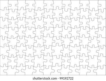 Transparent puzzle on withe background vector