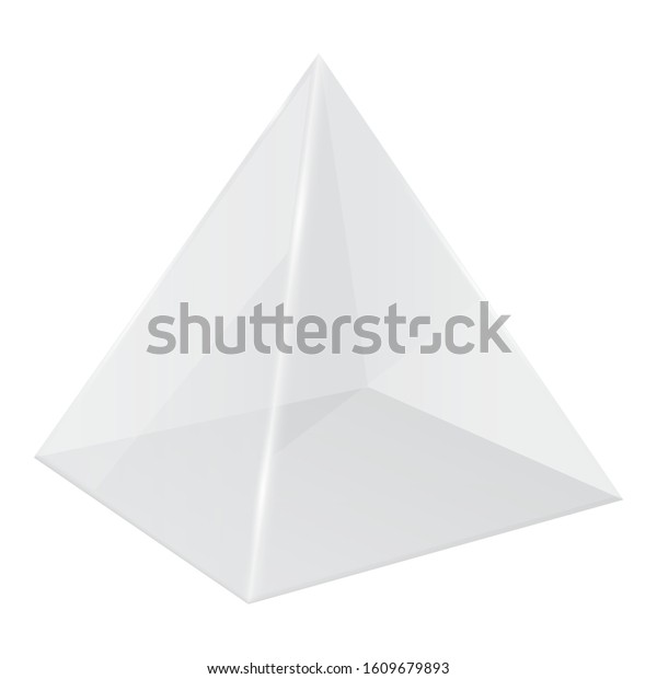 Transparent Pyramid 3d Geometric Shape Vector Stock Vector (Royalty ...