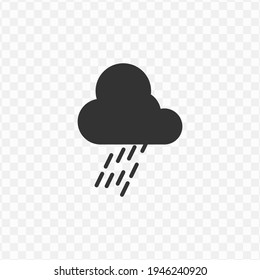 Transparent rain icon png, vector illustration of an rain icon in dark color and transparent background(png)