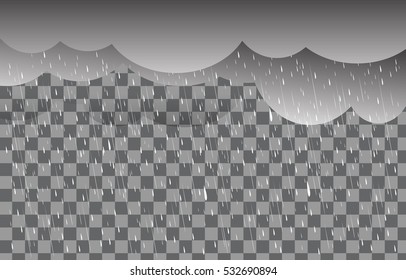 Transparent Rain Image, clouds and storm 