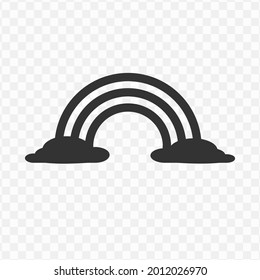 Transparent rainbow icon png, vector illustration of an rainbow icon in dark color and transparent background(png)