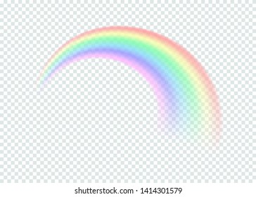 transparent rainbow. isolated on transparent background. Vector illustration. Eps 10.