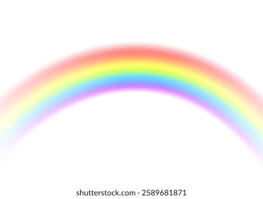 Transparent Rainbow on white background Vector illustration