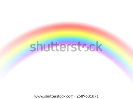 Transparent Rainbow on white background Vector illustration