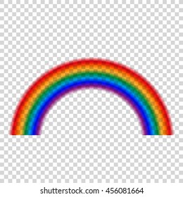 Transparent rainbow, vector illustration