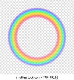 Transparent rainbow. Vector illustration. Realistic raibow on transparent background.