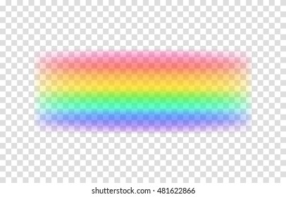 Transparent rainbow. Vector illustration. Realistic raibow on transparent background.