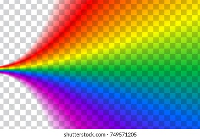 Transparent rainbow. Vector illustration. Realistic raibow on transparent background.