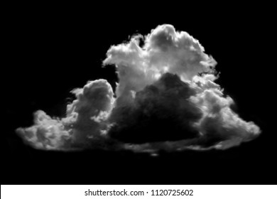 A transparent realistic cloud on a black background can be applied to any background and used as a layer mask.