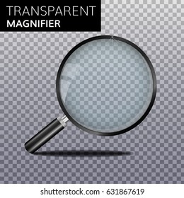 Transparent realistic magnify glass vector magnifier High quality Magnifying lens  
