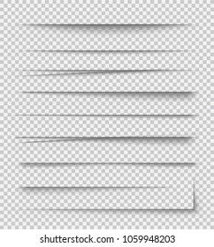 Transparent realistic paper shadow effects on checkered background. Element for advertising and promotional message... - stock vector.