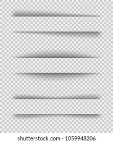 Transparent realistic paper shadow effects on checkered background. Element for advertising and promotional message... - stock vector.
