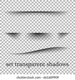Transparent realistic paper shadow effects on a checkered background. Vector illustration