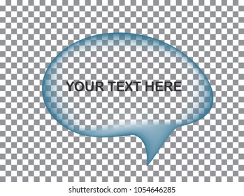 Transparent realistic speech bubble in vector graphics