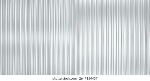 Padrão de vidro com nervuras transparente com um efeito de plano de fundo 3D e desfoque de gradiente abstrato. Textura de plástico sem costura de prata para design de janela ou painel de parede. Sobreposição de luz com elementos de prisma e cromo.