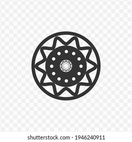 Transparent rim icon png, vector illustration of an rim icon in dark color and transparent background(png)