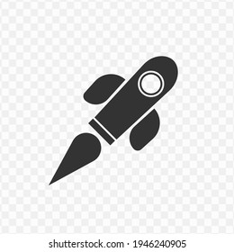 Transparent Rocket Icon Png, Vector Illustration Of An Rocket Icon In Dark Color And Transparent Background(png)