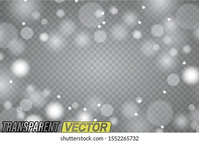 Transparent round frame. Circles light glow effect isolated on transparent background